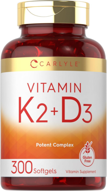 칼라일 비타민 K2 MK7 200mcg D3 250mcg 300캡슐, 1개, 300정