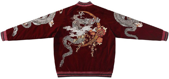 드래곤 자수 스카잔 점퍼 남녀공용 봄가을 겨울