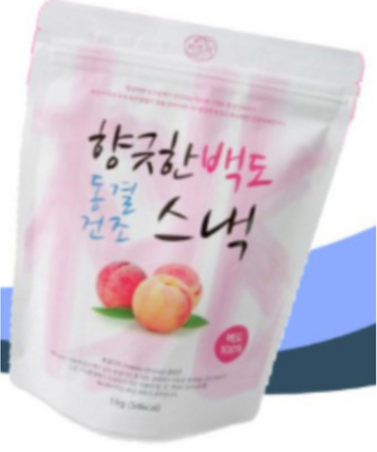 향긋한 국산 백도 동결건조 스낵 10g 국내산 선물 학생 자취 간편식 간식 과자 건강간식 아이들 과일 복숭아 과일칩 건과일, 1개