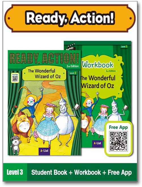 Ready Action Level 3 - The Wonderful Wizard of Oz (Student Book + App QR + Workbook 2nd Edition) /