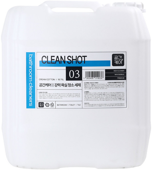 공간케어 대용량 욕실청소세제 18.75L, 1개