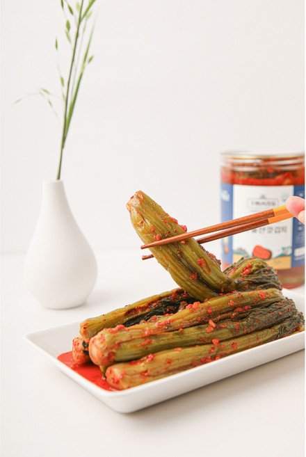 국산 소용량 캔김치 여행용 김치 여수돌산갓김치, 1개, 1kg