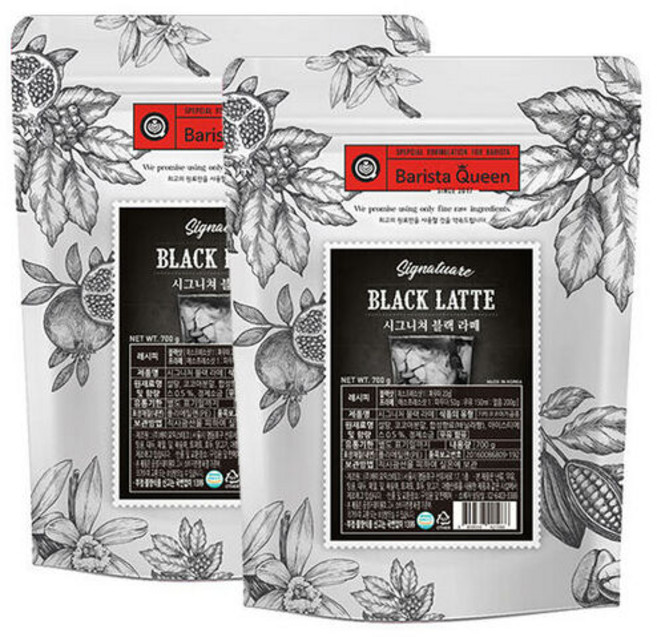 바리스타퀸 시그니쳐 블랙 라떼 파우더, 1kg, 2개, 1개입