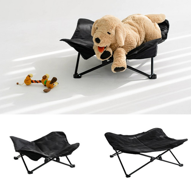 강아지캠핑의자 강아지 평상 반려견 캠핑의자 야전침대, 1개