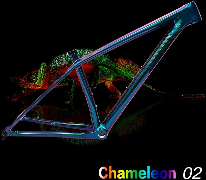 Airwolf 2024 카본 Mtb 풀 서스펜션 프레임 BSA 29er XC 산악 자전거 14812mm 맞춤형, 02 S With Shock Matte, 02 Chameleon 09, 1개