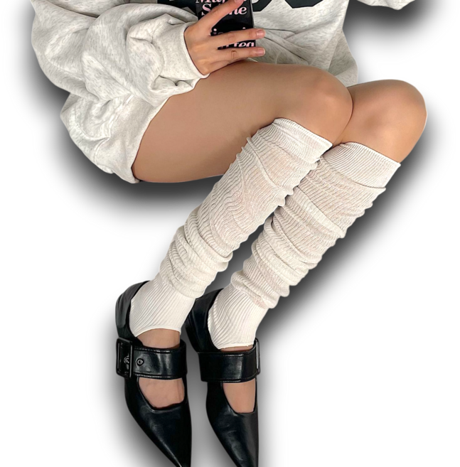 고리레그워머 레이어드 시스루 얇은 발토시 여성용 아비토브랜드