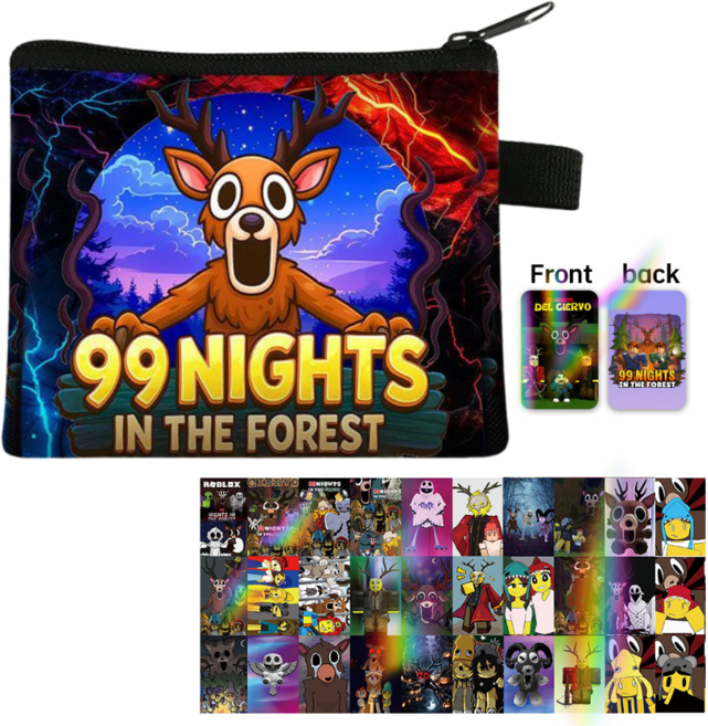 99밤 로블록스 세트 카드 동전 지갑 고급 홀로그램 포토카드 30장, 1세트, F