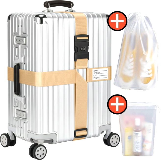 스마일플로우 강력 튼튼한 프리미엄 자물쇠 캐리어 잠금 벨트 스트랩