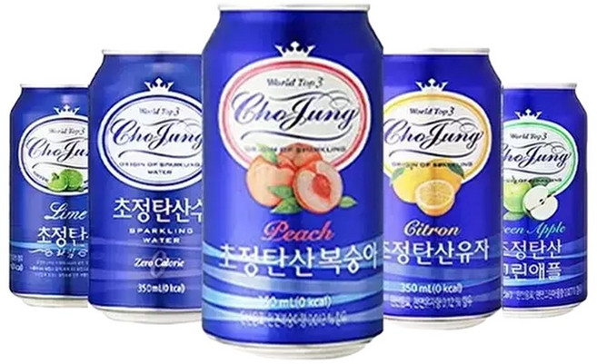 일화일화 초정 탄산수 350ml x24캔 (플레인/복숭아/유자/그린애플), 24개