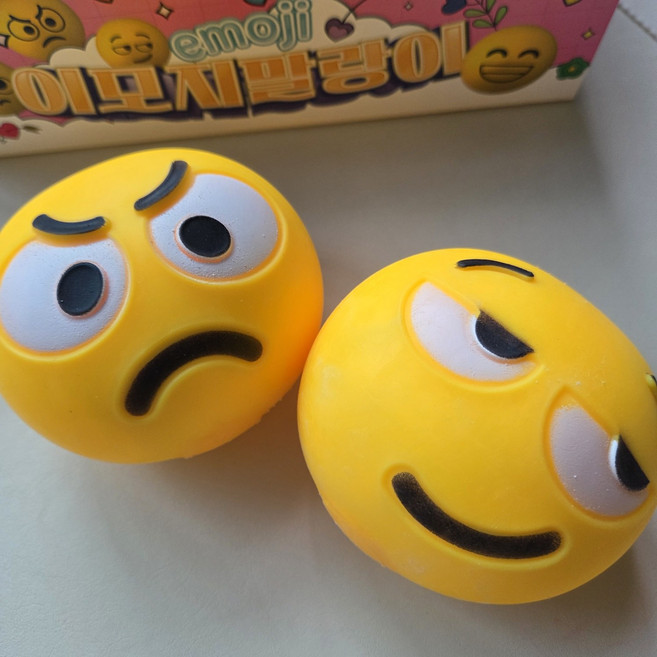 이모지 말랑이 주물럭 옐로우말랑이 빅사이즈 표정말랑이, 2개, 50g, 대왕 B