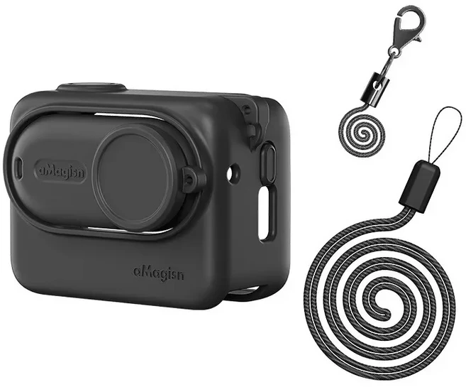 aMagisn Amai Insta360 GO3S 실리콘 케이스 섀도우스톤 스포츠 카메라 보호 액세서리, 01 GO3 S  -Black