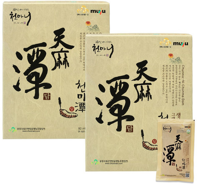 [천마니공식몰] 물 한방울 타지 않은 무주 천마 100% 국산 천마담, 80ml, 60개