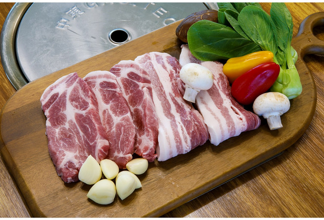 [애터맘] 아그로수퍼 삼겹살/목살/오겹살 3종 1.8kg, 3개, 600g