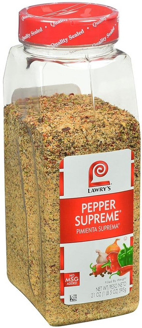 Lawrys 페퍼 슈프림 시즈닝 블렌드 595g, 1개, 1ml