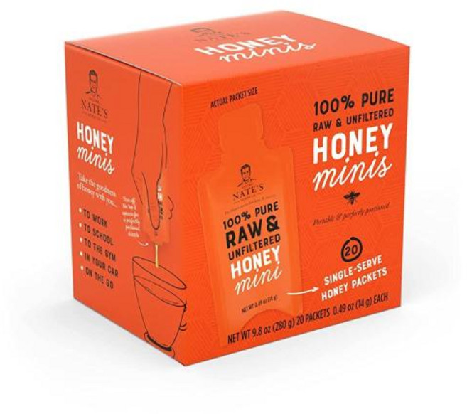 Nature Nates 100% 순수 여과되지 않은 생꿀 스퀴즈 병 천연 감미료, 1개, 280g