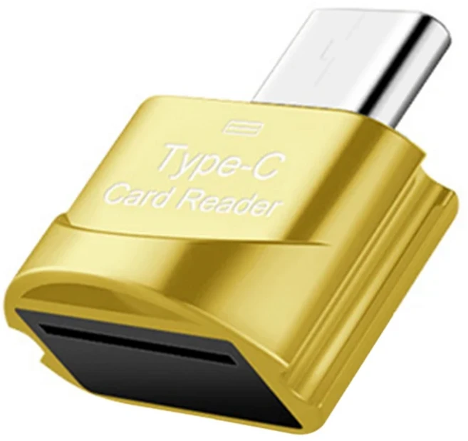 타입 C-마이크로 SD TF 어댑터 USB 3.1 고속 메모리 카드 리더기 C OTG 샤오미 삼성, 02 Gold, 01 China Mainland, 02 Gold