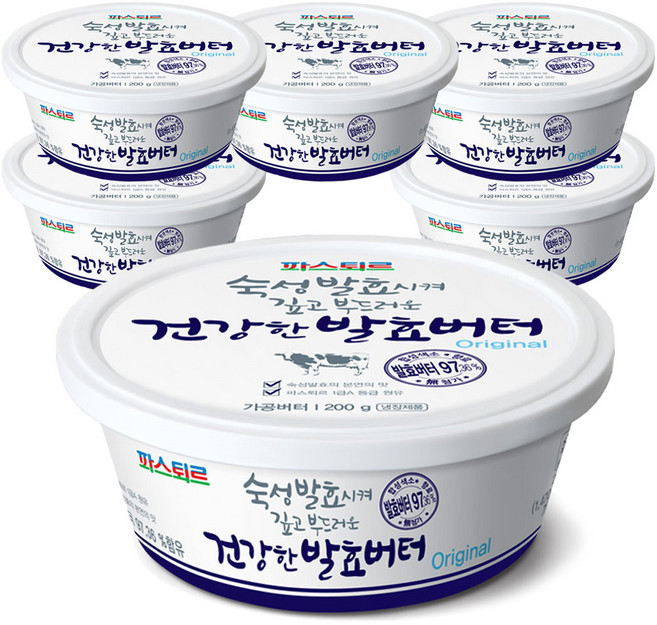 파스퇴르 파스퇴르 건강한 발효버터 오리지널200g(6입), 200g, 6개