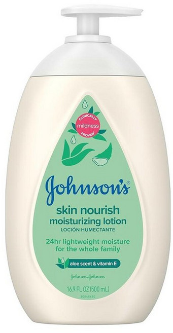 Johnson's Baby 존슨스베이비 피부 영양 수분 베이비 로션 16.9온스 비타민 E 염료 무첨가, 16.9 Fl Oz (Pack of 1)