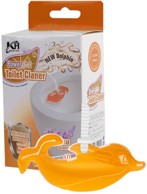 돌고래형 오래쓰는 변기세정제 4개세트 오렌지향, 35g