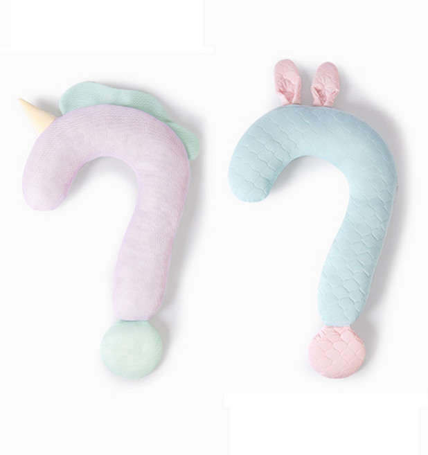 Surkat 물음표 사계절용 애견배게쿠션 반려동물 목받침 고양이 바디필로우 강아지베개, 1개, 퍼플