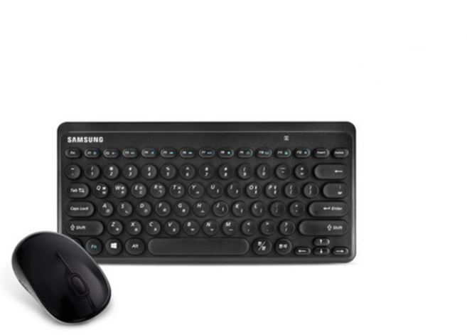 삼성전자 SRP-9610 무선 미니 키보드마우스세트, (삼성정품)블랙, 텐키리스