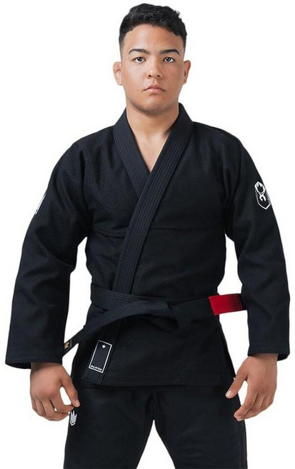 KINGZ Balistico 남성용 주짓수 도복 - IBJJF 2024 리갈 펄 위브 재킷 및 226.8g(8온스) 립스톱 팬츠 블랙.