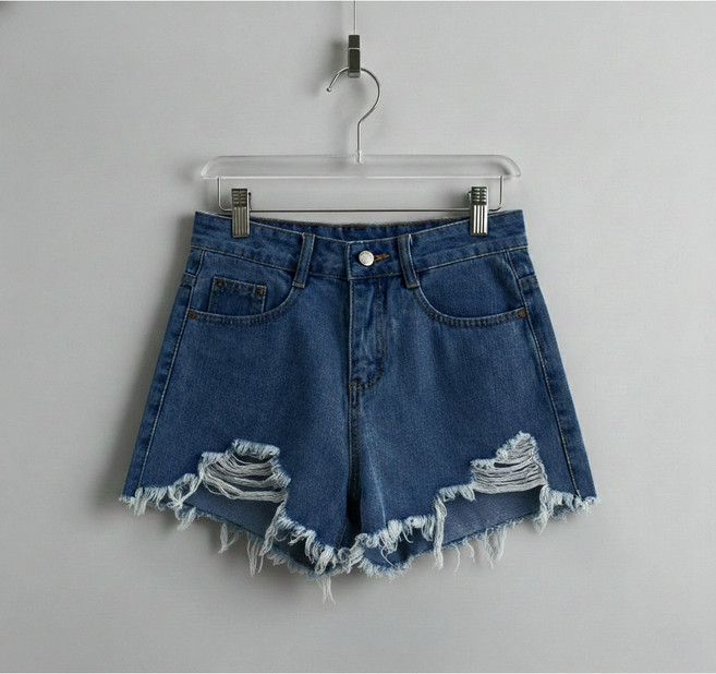Shopflix 여성용 여름 찢청 데님 반바지 빈티지 4color
