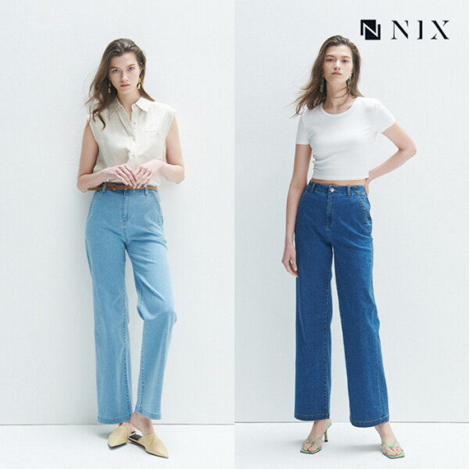 [닉스] [NIX]여)와이드핏 밴딩 저온스 데님 팬츠(HNPEDDW534P