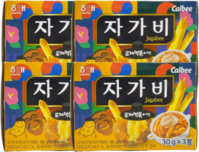 해태 자가비 로제떡볶이맛, 4개, 90g