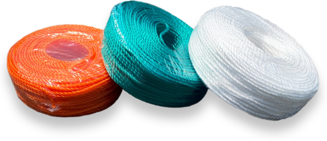 국산 3mm x 110m 로프 노끈 나일론줄 PE로프 백색 오렌지색 녹색, 1개