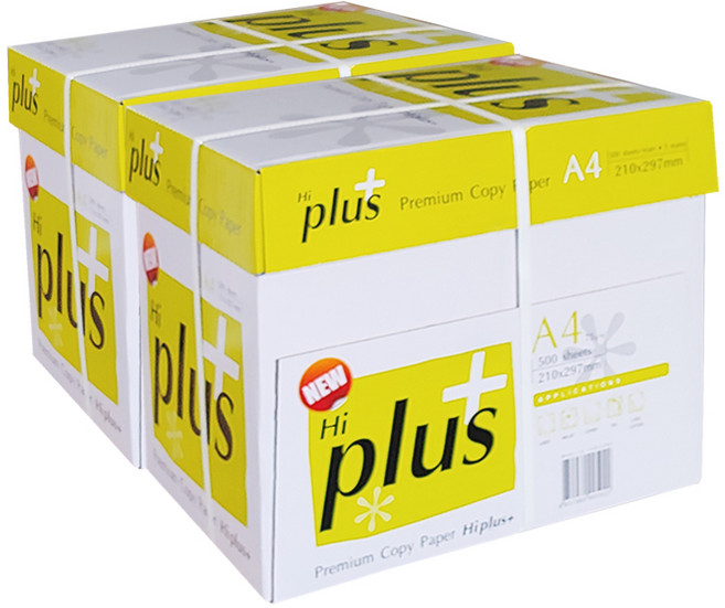 더블에이 하이플러스A4용지 75g 2500매 2박스, 하이플러스 A4 복사용지(A4용지)
