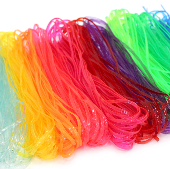 JI 룰라끈 1M 색상 혼합 100줄 매듭공예 비닐끈 스쿠비두
