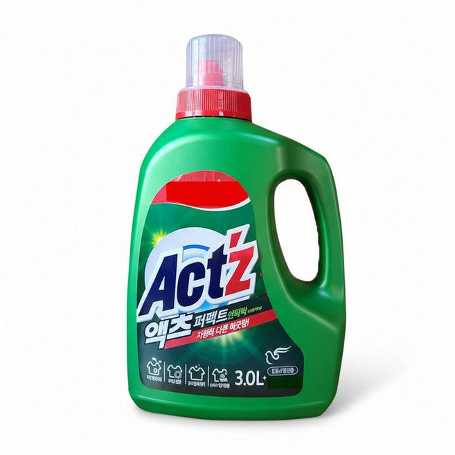 피죤 액츠 퍼펙트 3L 4개 세탁 액체세제 베이킹소다 딥클린(안티박)