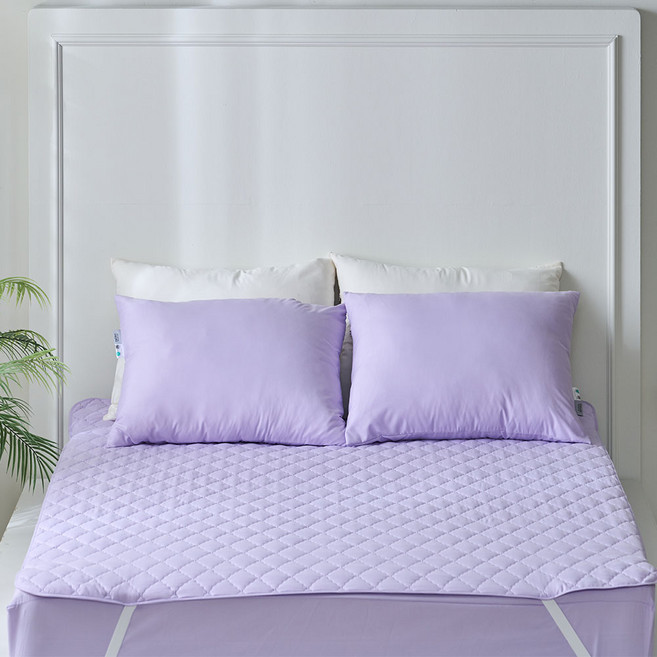 에메르 알러제로 다운필 클리니 누빔 침대패드, 휘핑 라벤더