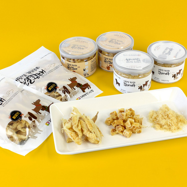 강아지간식 대관령 흰눈담은 황태 수제간식(황태채2 큐브2 가루2), 1개, 황태맛, 50g