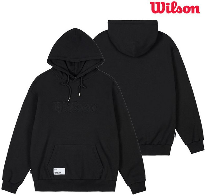 윌슨 빅로고 기모 후드티 7687 블랙 겨울 남성 여성