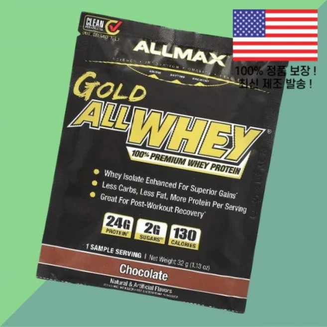 올맥스 골드 올휘 100% 프리미엄 유청 단백 웨이 아이솔레이트 프로틴 초콜릿 1.13온스 32g GOLD ALLWHEY Premium Whey Protein Chocolate, 올맥스 골드 올휘 100% 프리미엄 유청 단백질 웨이, 1 - 쿠팡