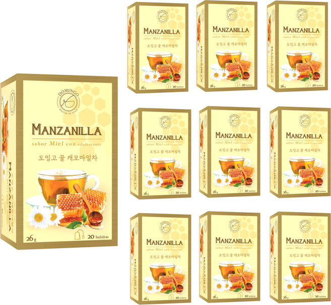 스페인 도밍고 꿀캐모마일 20티백 10개, 1.3g, 20개입