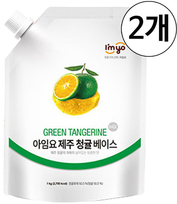 아임요 청귤 베이스 농축액, 1kg, 2개