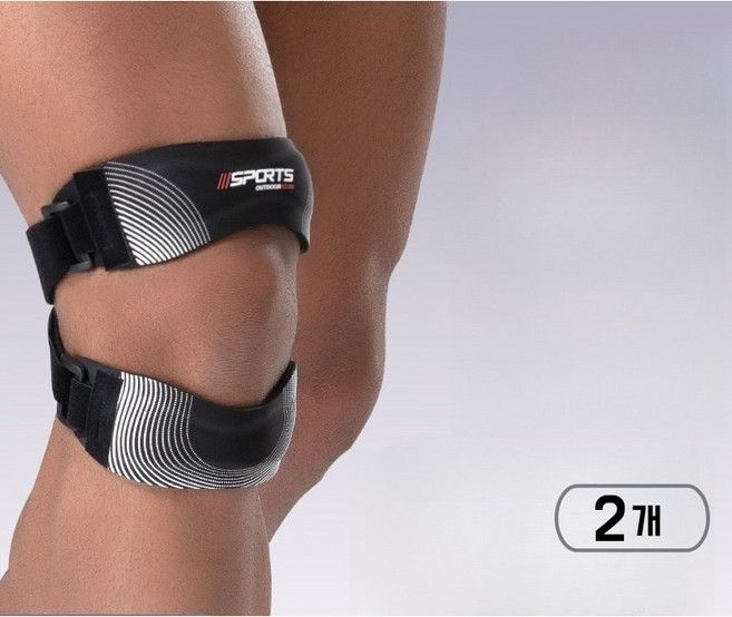 준성유통 스포츠 슬개골 실리콘 무릎보호대 다용도 호환, 블랙, 2개