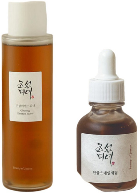 조선미녀 인삼 영양 탄력 케어 세트 – 인삼 에센스 워터 + 인삼 스네일 세럼