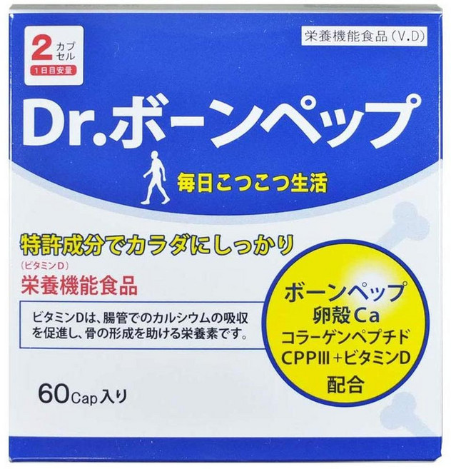 WPCL 일본직구 닥터 본 펩 60 캡슐, 사이즈, 1개