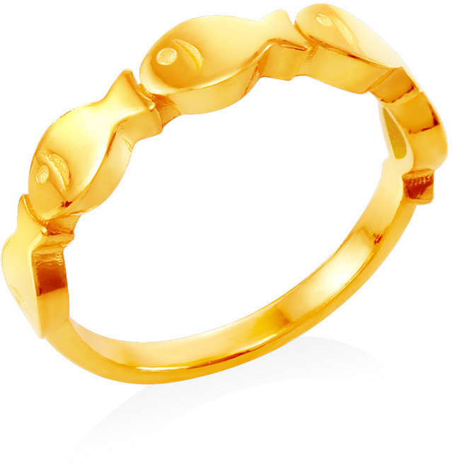 [비쥬팝] 24K 순금 한돈 물고기 반지 50596 (3.75g)