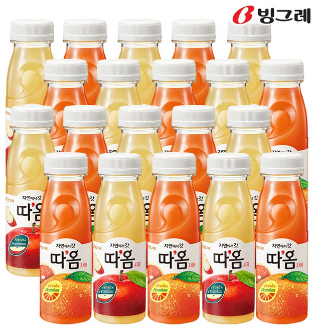 빙그레 따옴 주스 235ml 사과 10병+자몽 10병