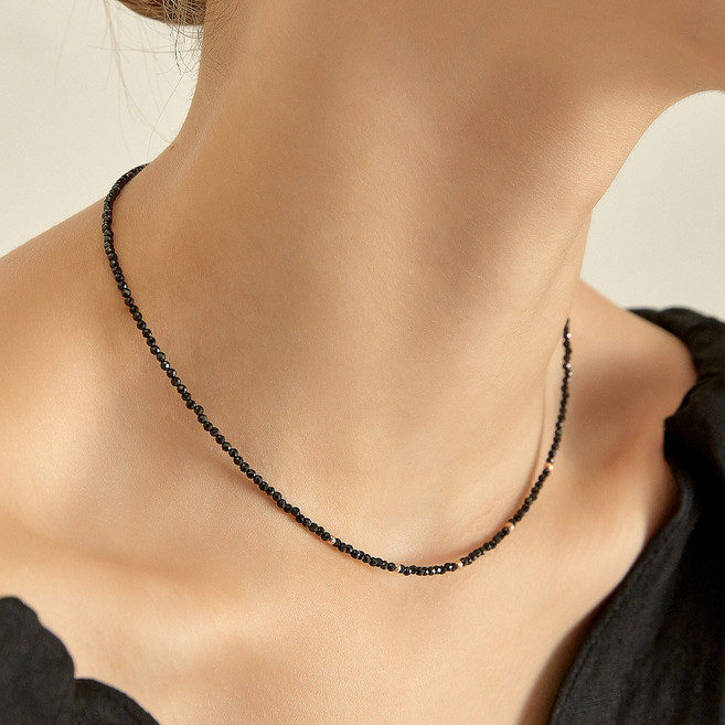 준주얼리 전체 14K 누아 블랙 스피넬 목걸이NUBCN146 NUBCN147 금볼 천연석 목걸이 선물