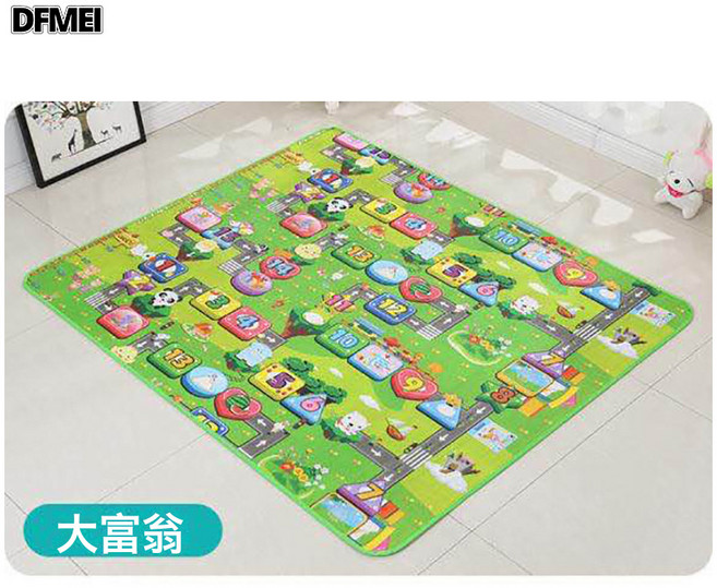 DFMEI 寶玩具爬爬墊 戶外泡沫家用地墊爬行墊, 大富翁加背面隨機