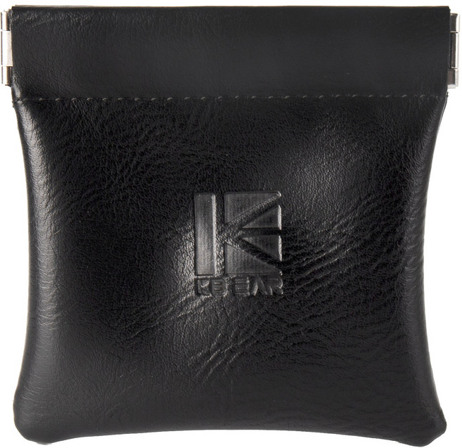 Keephifi KBEAR BP01 이어폰 보관 가방 헤드폰 액세서리 이어버드 가죽 케이스, 블랙, 1개