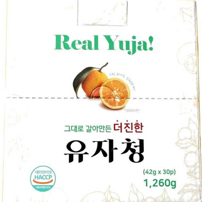 그대로 갈아만든 유자청 차, 42g, 30개입, 1개