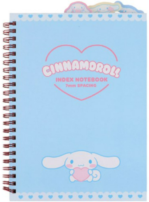 산리오 3섹션 인덱스노트 시나모롤, 시나모색, 3개