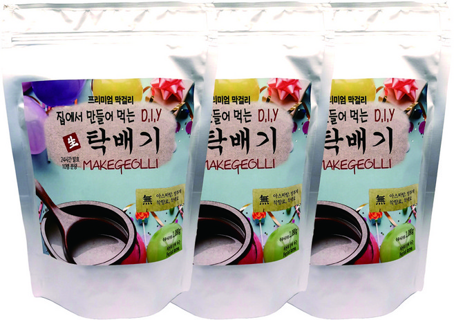(창립10주년기념 한정판매 공장직판) 탁배기 수제막걸리키트 30병분량, 3개, 1.08kg